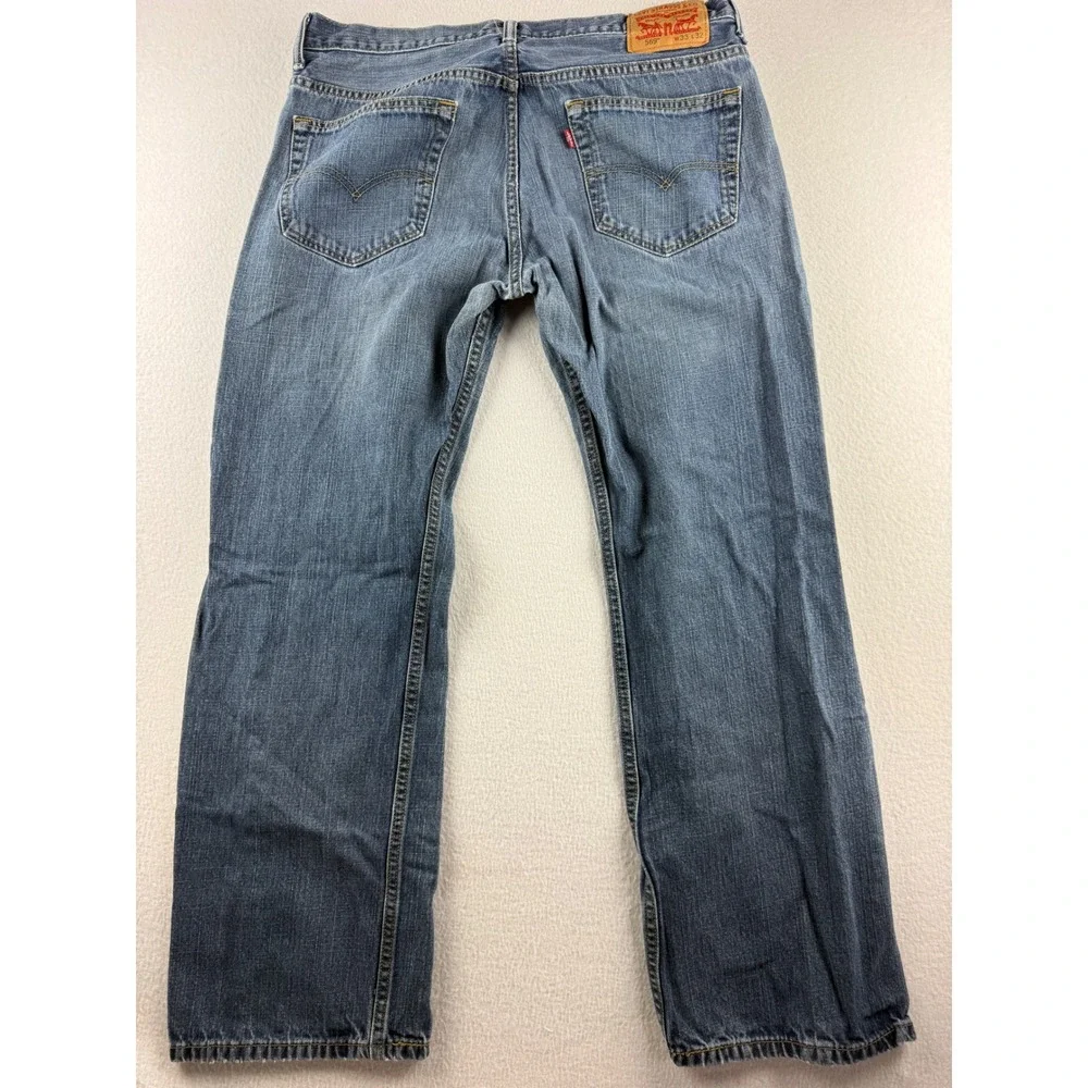 Levis 569 Loose Straight Leg Jeans Mens 33x32 Medium Wash Blue Denim 00569-0110